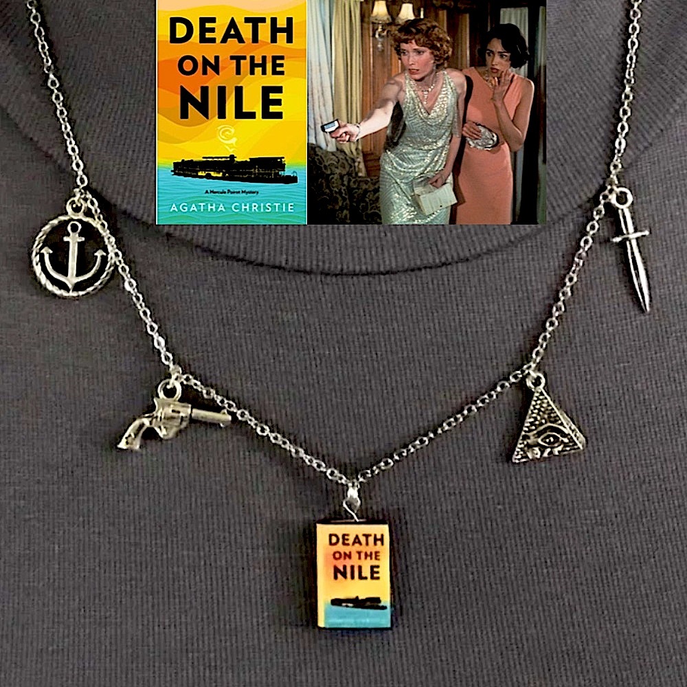 Death on the Nile by Agatha Christie Handmade Literature Necklace, Book Cover